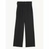 JAEGER Crepe Belted Wide Leg Trousers Women Black