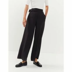 JAEGER Crepe Belted Wide Leg Trousers Women Black 13 JAEGER Crepe Belted Wide Leg Trousers Women Black -JAEGER Shop unnamed file 1396