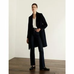 JAEGER Pure Wool Boyfriend Coat Women Purple -JAEGER Shop unnamed file 1405