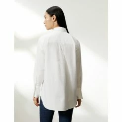 JAEGER Pure Cotton Oversized Long Sleeve Shirt Women White 12 JAEGER Pure Cotton Oversized Long Sleeve Shirt Women White -JAEGER Shop unnamed file 1410