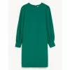 JAEGER Crepe Round Neck Shift Dress Women Green