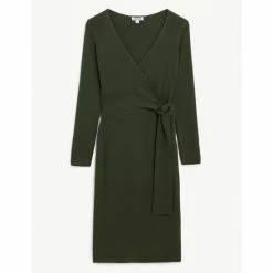 JAEGER Pure Merino Wool V-Neck Midi Wrap Dress Women Navy 12 JAEGER Pure Merino Wool V-Neck Midi Wrap Dress Women Navy -JAEGER Shop unnamed file 1435