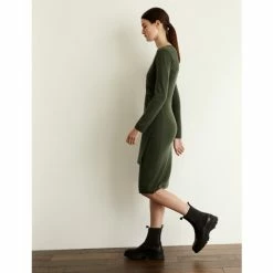 JAEGER Pure Merino Wool V-Neck Midi Wrap Dress Women Navy 14 JAEGER Pure Merino Wool V-Neck Midi Wrap Dress Women Navy -JAEGER Shop unnamed file 1437