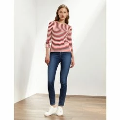 JAEGER Striped Crew Neck 3/4 Sleeve Top Women Black Mix 17 JAEGER Striped Crew Neck 3/4 Sleeve Top Women Black Mix -JAEGER Shop unnamed file 1477