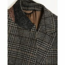JAEGER British Wool Checked Double Breasted Coat Men Grey Mix 22 JAEGER British Wool Checked Double Breasted Coat Men Grey Mix -JAEGER Shop unnamed file 1494