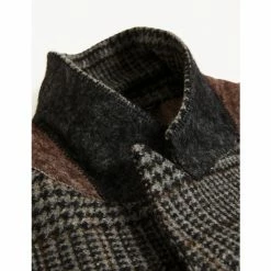 JAEGER British Wool Checked Double Breasted Coat Men Grey Mix 23 JAEGER British Wool Checked Double Breasted Coat Men Grey Mix -JAEGER Shop unnamed file 1495