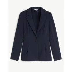 JAEGER Single Breasted Blazer Women Navy