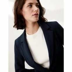 JAEGER Single Breasted Blazer Women Navy 11 JAEGER Single Breasted Blazer Women Navy -JAEGER Shop unnamed file 1503