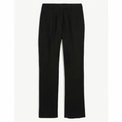 JAEGER Pure Linen Straight Leg Trousers Women Black