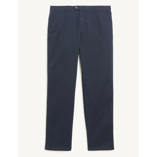 JAEGER Regular Fit Cotton Stretch Chinos Men Medium Navy 1 JAEGER Regular Fit Cotton Stretch Chinos Men Medium Navy