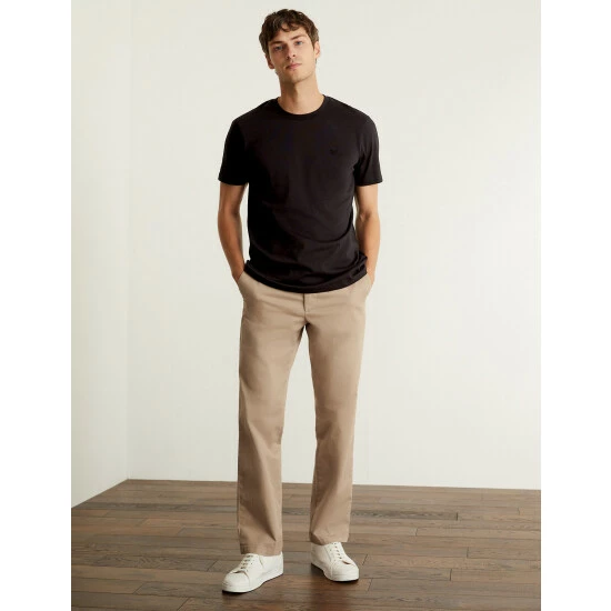 JAEGER Regular Fit Cotton Stretch Chinos Men Medium Navy 8 JAEGER Regular Fit Cotton Stretch Chinos Men Medium Navy - Image 8