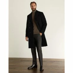 JAEGER Italian Wool With Cashmere Overcoat Men Black 15 JAEGER Italian Wool With Cashmere Overcoat Men Black -JAEGER Shop unnamed file 1537
