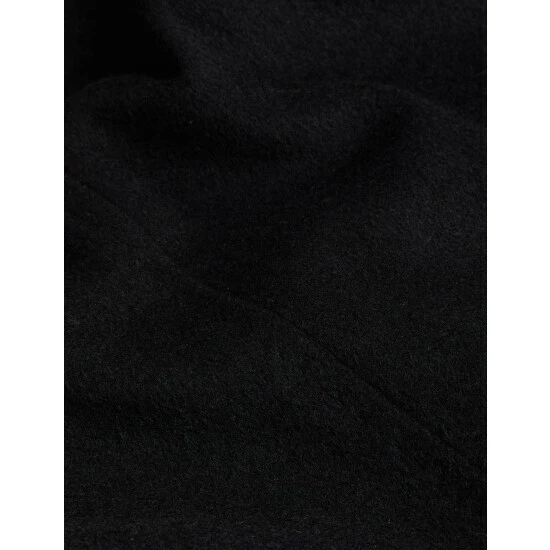 JAEGER Italian Wool With Cashmere Overcoat Men Black 6 JAEGER Italian Wool With Cashmere Overcoat Men Black - Image 6