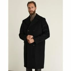 JAEGER Italian Wool With Cashmere Overcoat Men Black 20 JAEGER Italian Wool With Cashmere Overcoat Men Black -JAEGER Shop unnamed file 1542