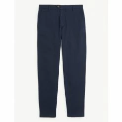 JAEGER Slim Fit Cotton Stretch Chinos Men Medium Navy