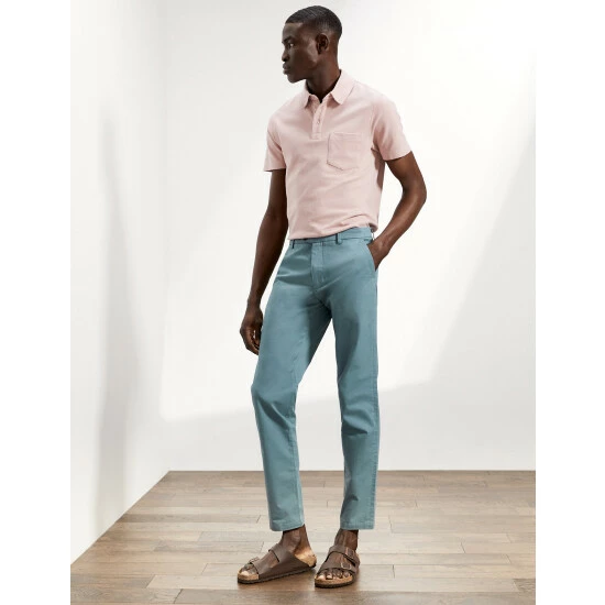 JAEGER Slim Fit Cotton Stretch Chinos Men Medium Navy 10 JAEGER Slim Fit Cotton Stretch Chinos Men Medium Navy - Image 10