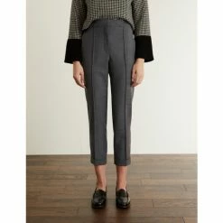 JAEGER Wool Blend Textured Relaxed Trousers Women Grey 12 JAEGER Wool Blend Textured Relaxed Trousers Women Grey -JAEGER Shop unnamed file 1576