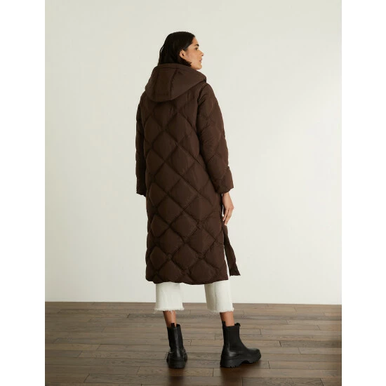 JAEGER Oversized Quilted Longline Puffer Coat Women Black 5 JAEGER Oversized Quilted Longline Puffer Coat Women Black - Image 5