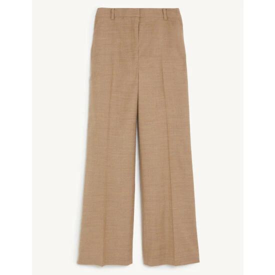 JAEGER Wool Rich Wide Leg Trousers Women Camel 1 JAEGER Wool Rich Wide Leg Trousers Women Camel