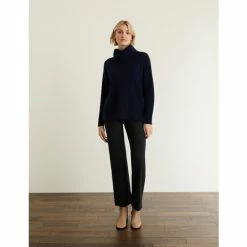 JAEGER Wool Blend Straight Leg Trousers Women Navy 17 JAEGER Wool Blend Straight Leg Trousers Women Navy -JAEGER Shop unnamed file 16