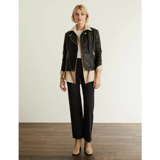 JAEGER Cotton Rich Collared Relaxed Shirt Women Camel 8 JAEGER Cotton Rich Collared Relaxed Shirt Women Camel - Image 8