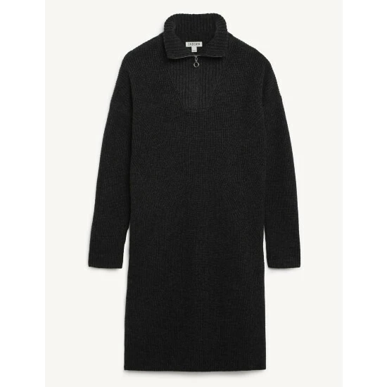 JAEGER Wool Rich Midi Jumper Dress With Cashmere Women Charcoal 1 JAEGER Wool Rich Midi Jumper Dress With Cashmere Women Charcoal