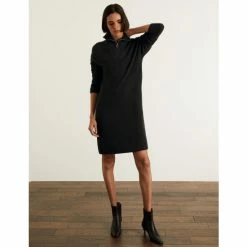 JAEGER Wool Rich Midi Jumper Dress With Cashmere Women Charcoal 10 JAEGER Wool Rich Midi Jumper Dress With Cashmere Women Charcoal -JAEGER Shop unnamed file 166