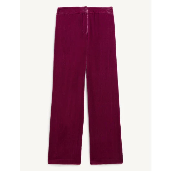 JAEGER Velvet Trousers With Silk Women Pink 1 JAEGER Velvet Trousers With Silk Women Pink