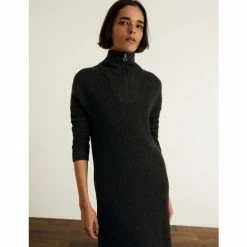 JAEGER Wool Rich Midi Jumper Dress With Cashmere Women Charcoal 14 JAEGER Wool Rich Midi Jumper Dress With Cashmere Women Charcoal -JAEGER Shop unnamed file 170