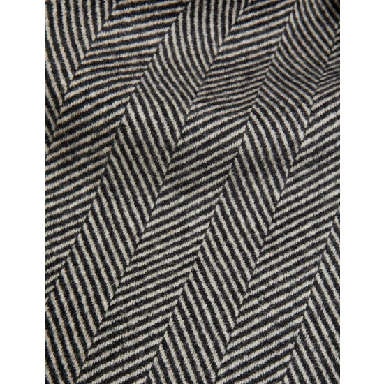 JAEGER Pure Wool Herringbone Oversized Coat Women Black/white 5 JAEGER Pure Wool Herringbone Oversized Coat Women Black/white - Image 5