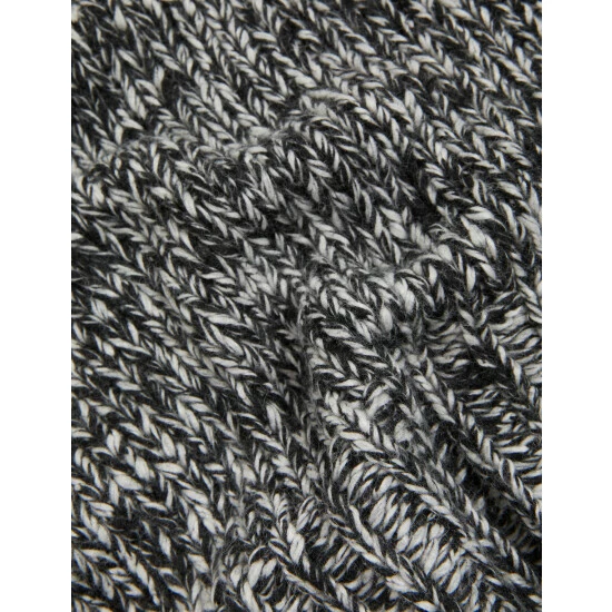 JAEGER Wool Blend Funnel Neck Relaxed Jumper Women Black/white 5 JAEGER Wool Blend Funnel Neck Relaxed Jumper Women Black/white - Image 5