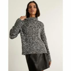 JAEGER Wool Blend Funnel Neck Relaxed Jumper Women Black/white 13 JAEGER Wool Blend Funnel Neck Relaxed Jumper Women Black/white -JAEGER Shop unnamed file 194