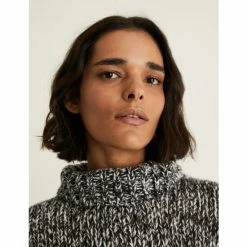 JAEGER Wool Blend Funnel Neck Relaxed Jumper Women Black/white 14 JAEGER Wool Blend Funnel Neck Relaxed Jumper Women Black/white -JAEGER Shop unnamed file 195