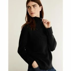 JAEGER Wool Rich Funnel Neck Jumper With Cashmere Women Black 11 JAEGER Wool Rich Funnel Neck Jumper With Cashmere Women Black -JAEGER Shop unnamed file 199