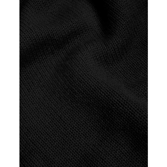 JAEGER Wool Rich Funnel Neck Jumper With Cashmere Women Black 5 JAEGER Wool Rich Funnel Neck Jumper With Cashmere Women Black - Image 5
