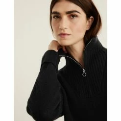 JAEGER Wool Rich Funnel Neck Jumper With Cashmere Women Black 15 JAEGER Wool Rich Funnel Neck Jumper With Cashmere Women Black -JAEGER Shop unnamed file 203