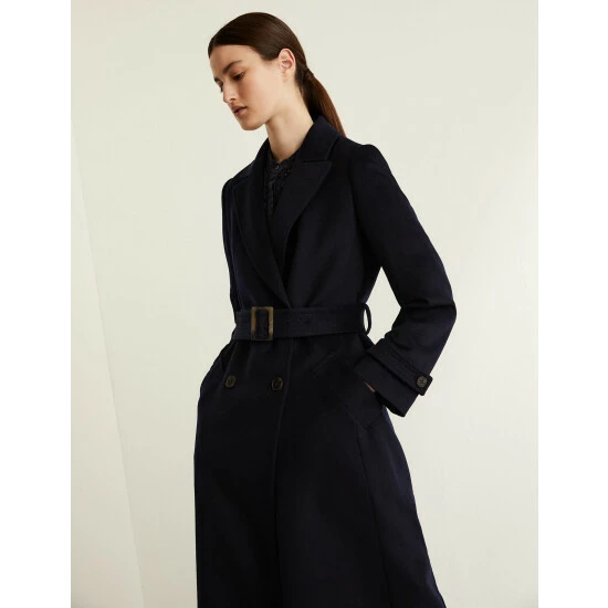 JAEGER Pure Wool Utility Coat Women Chocolate 9 JAEGER Pure Wool Utility Coat Women Chocolate - Image 9