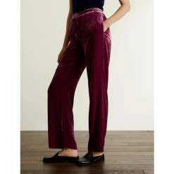 JAEGER Velvet Trousers With Silk Women Pink 13 JAEGER Velvet Trousers With Silk Women Pink -JAEGER Shop unnamed file 22