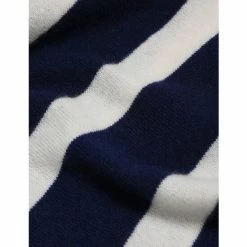 JAEGER Pure Cashmere Striped Cowl Neck Jumper Women White/navy -JAEGER Shop unnamed file 220