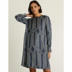 JAEGER Silk Rich Printed Mini Shift Dress Women Navy Mix 18 JAEGER Silk Rich Printed Mini Shift Dress Women Navy Mix -JAEGER Shop unnamed file 230