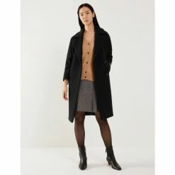 JAEGER Wool Revere Collar Cocoon Coat Women Black 10 JAEGER Wool Revere Collar Cocoon Coat Women Black -JAEGER Shop unnamed file 238