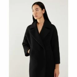 JAEGER Wool Revere Collar Cocoon Coat Women Black 14 JAEGER Wool Revere Collar Cocoon Coat Women Black -JAEGER Shop unnamed file 242