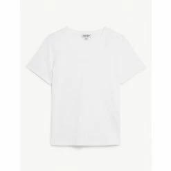 JAEGER Pure Cotton V-Neck T-Shirt Women White