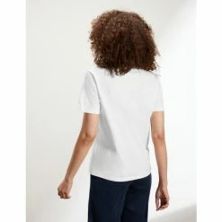 JAEGER Pure Cotton V-Neck T-Shirt Women White -JAEGER Shop unnamed file 248