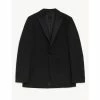 JAEGER Tailored Fit Wool Tuxedo Jacket Men Black