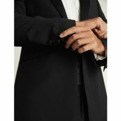 JAEGER Tailored Fit Wool Tuxedo Jacket Men Black -JAEGER Shop unnamed file 256