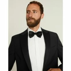 JAEGER Tailored Fit Wool Tuxedo Jacket Men Black -JAEGER Shop unnamed file 260