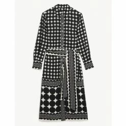 JAEGER Shop 49 JAEGER Geometric Midi Shirt Dress Women Black/white