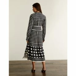 JAEGER Geometric Midi Shirt Dress Women Black/white 11 JAEGER Geometric Midi Shirt Dress Women Black/white -JAEGER Shop unnamed file 271
