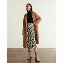 JAEGER Pure Silk Printed Midi A-Line Skirt Women Multi/neutral -JAEGER Shop unnamed file 286